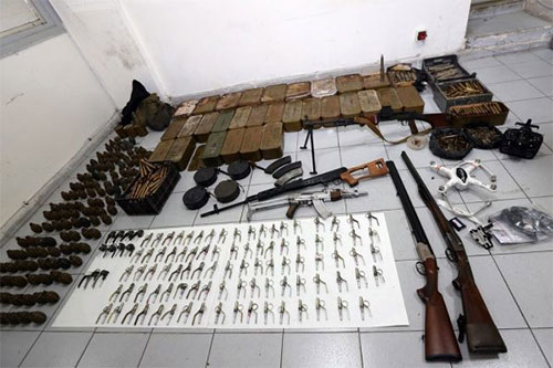 parte del armamento incautado Desarticulada otra célula terrorista en Líbano